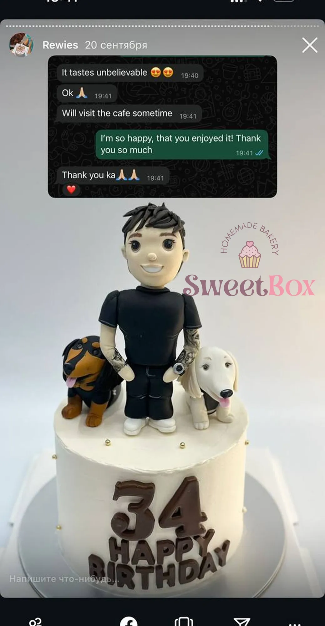 Customer review of a SweetBox cake (5 of 44)